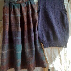 Alan Paine wool skirt & vest